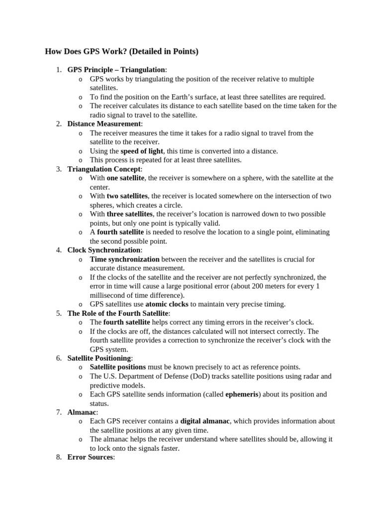 How Does Gps Work Pdf Global Positioning System Image Resolution