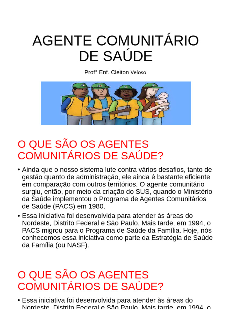 Funções e Importância do Agente de Saúde | PDF | Sistema de saúde