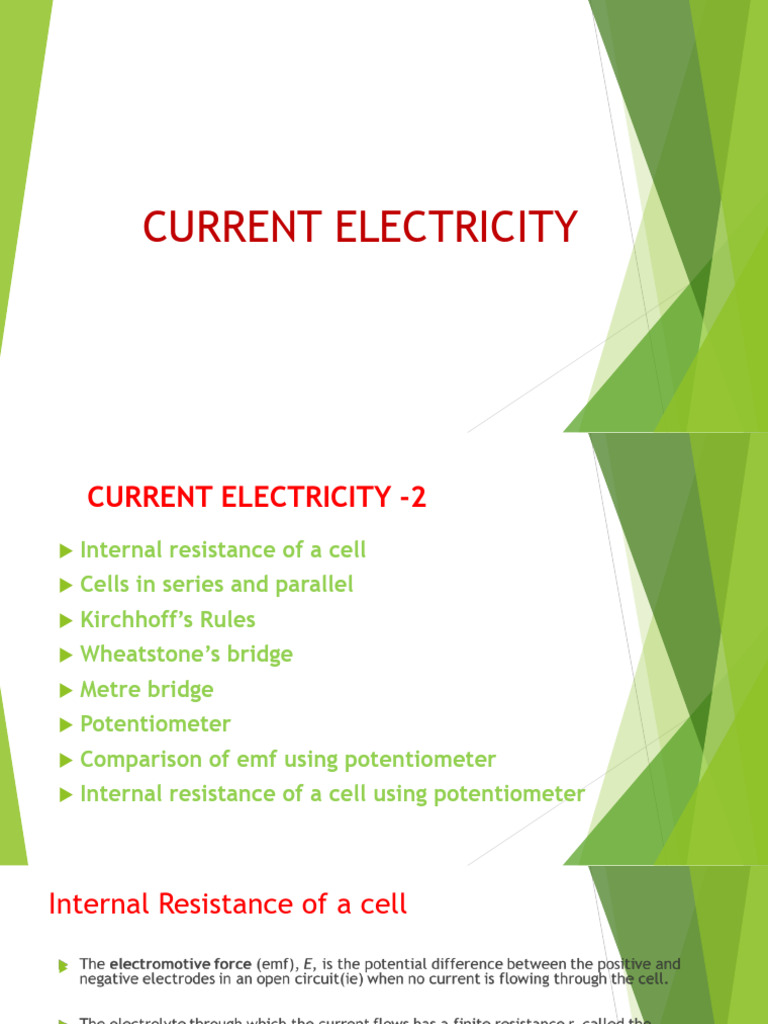 Understanding Current Electricity Concepts | PDF