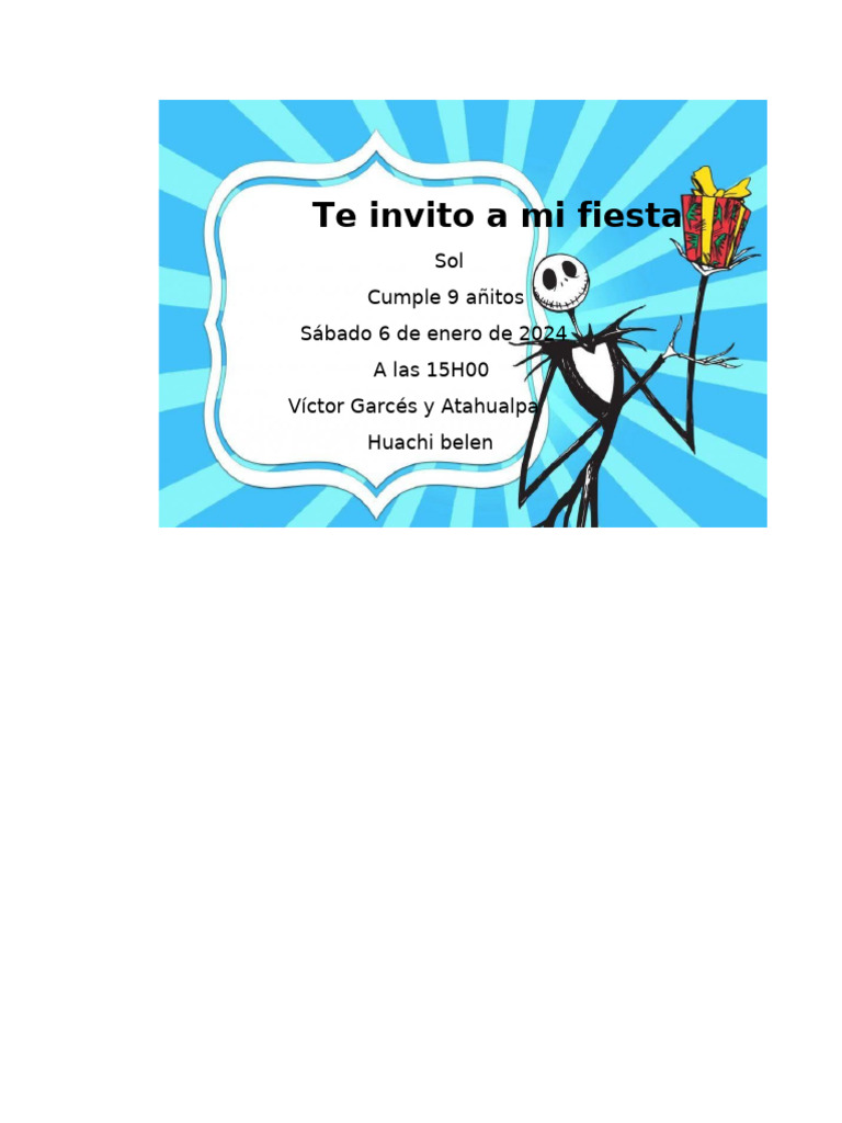 Te Invito A Mi Fiesta | PDF