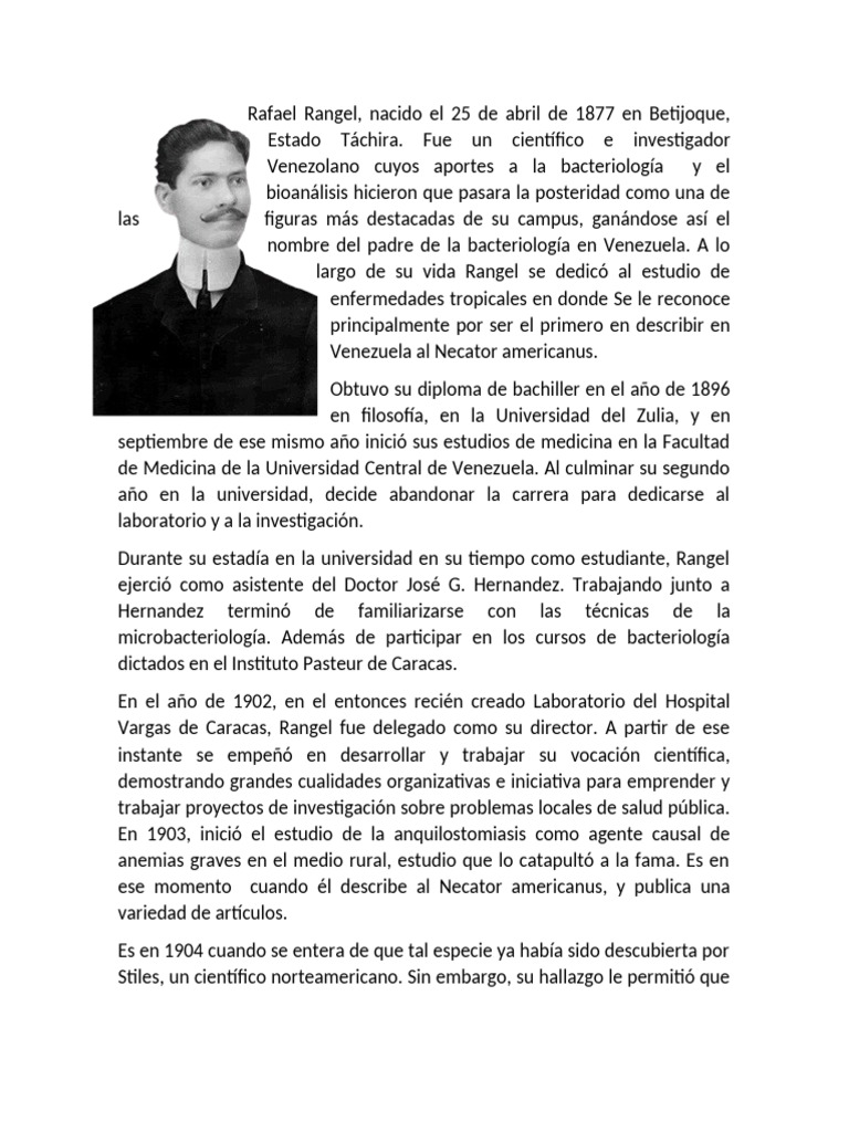 Rafael Rangel | PDF | Venezuela | Peste (enfermedad)