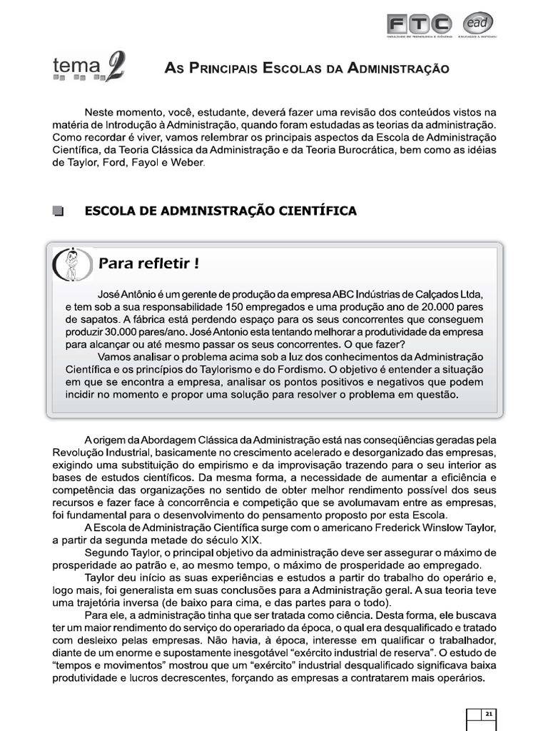 Teoria Geral Da Adm 1 | PDF