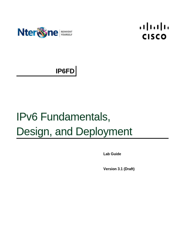 IPv6 Configuration Lab Guide 3.1 | PDF | I Pv6 | Ip Address