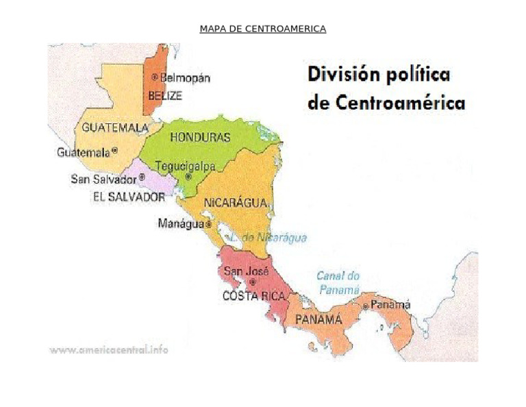 Mapa De Centroamrica Con Nombres Para Imprimir
