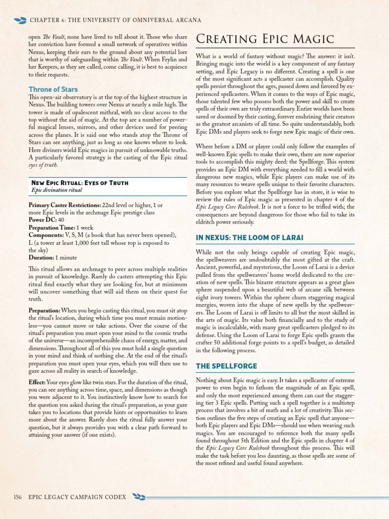 Epic Ritual: Eyes of Truth Explained | PDF