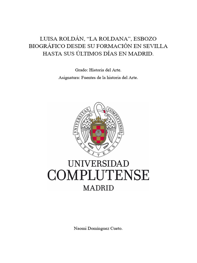 Biografía de Luisa Roldán, La Roldana | PDF | Escultura | Las artes