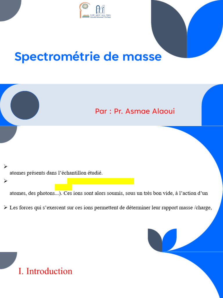 Spectrométrie de masse et réarrangement Mac Lafferty | PDF ...