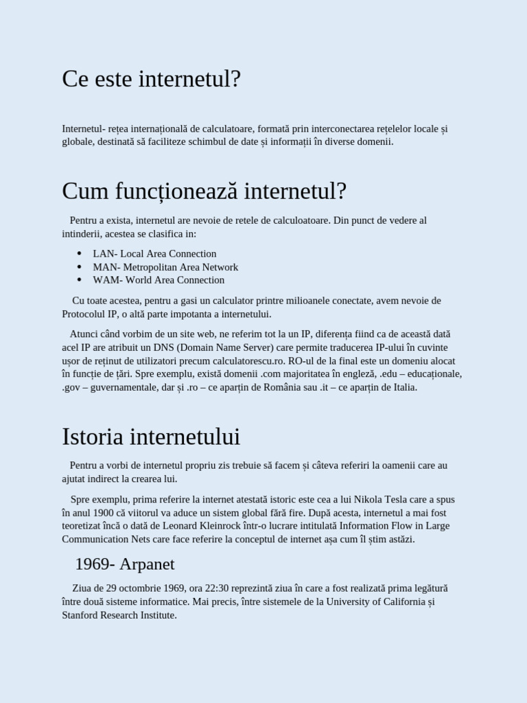 Ce Este Internetul | PDF