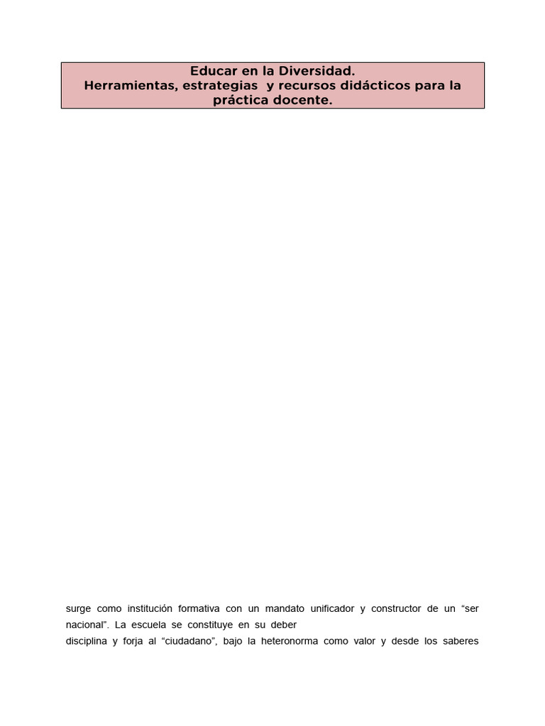 Educación Inclusiva y Diversidad Humana | PDF | Derechos humanos ...