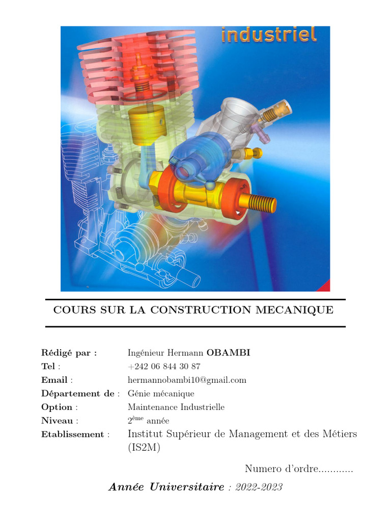 Cours de Construction Mécanique PDF | PDF | Dessin | Dessin technique