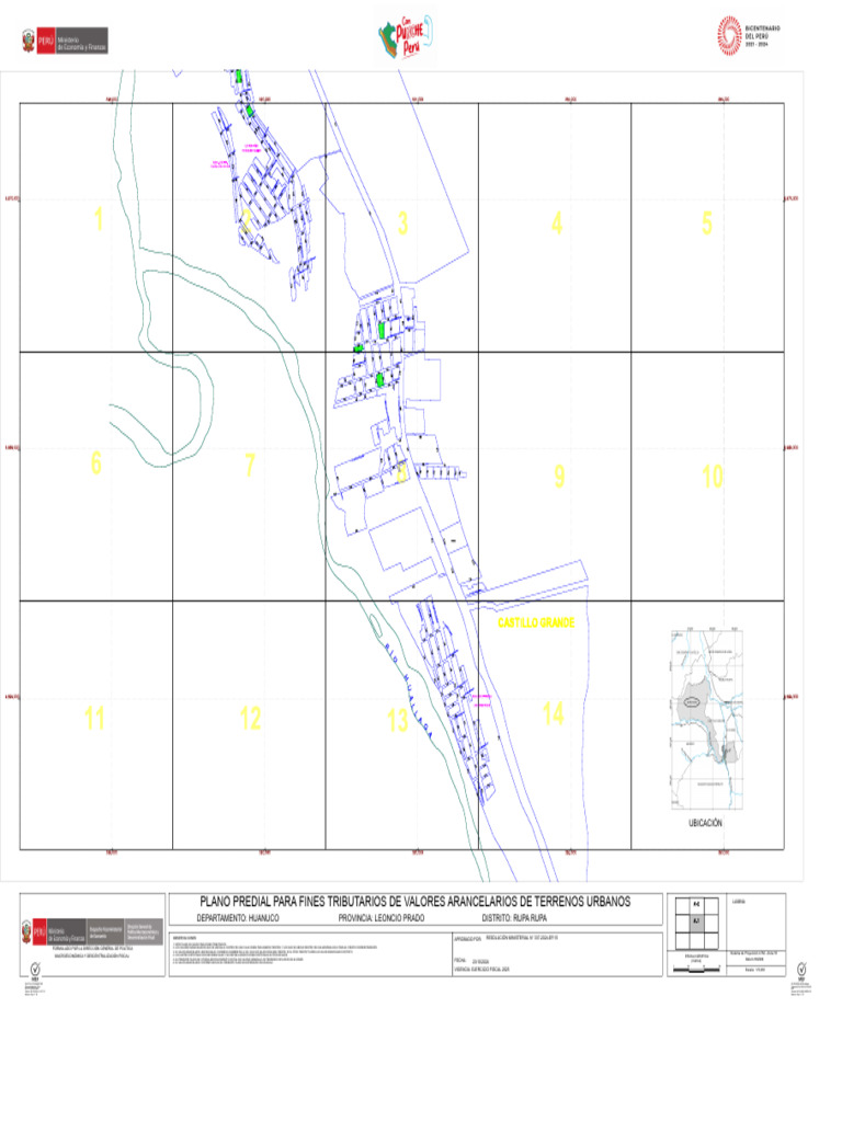 Plano Predial Tributario Huanuco 2025 | PDF | Geodesia | Cartografía