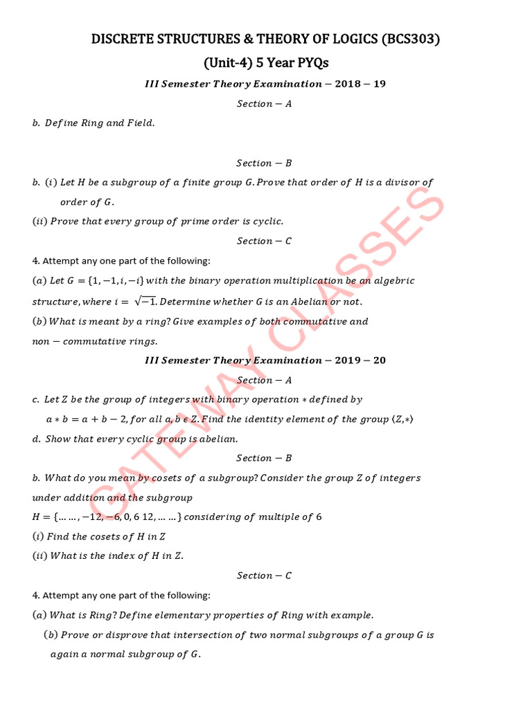 Pyq 4 | PDF
