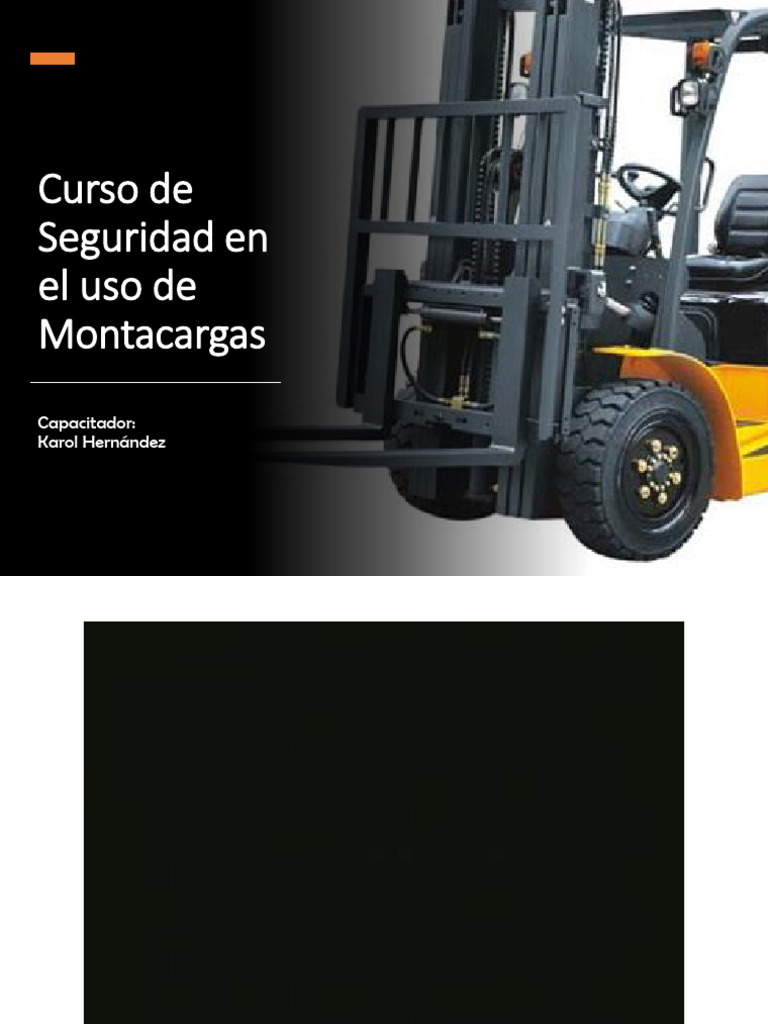 Curso de Seguridad para Montacargas | PDF | Máquina elevadora | Vehículos