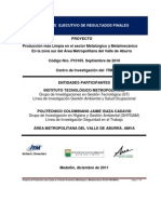 Informe Ejecutivo (Resultados Proyecto de Investigación P10105) GoNaBe 2011