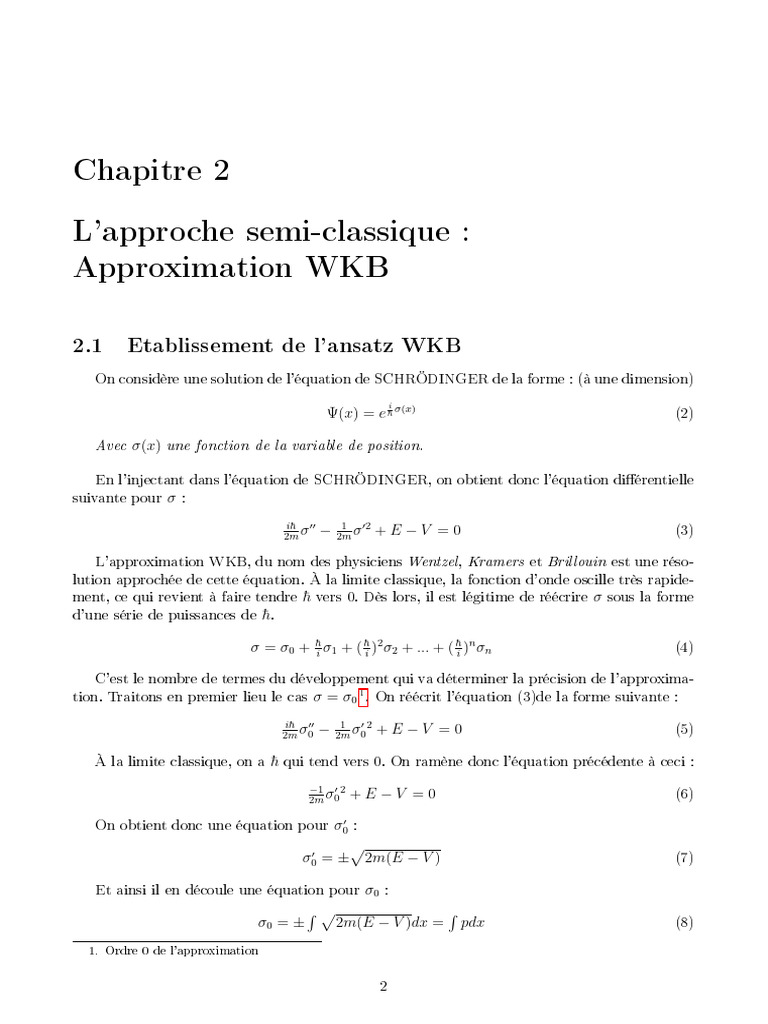 Limite classique et approximation WKB | PDF | Physique appliquée et ...
