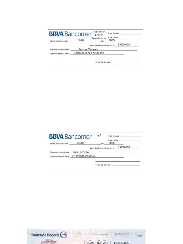 Caracteristicas Cheques | PDF