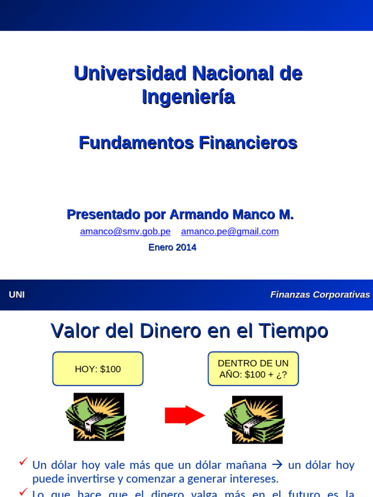 Finanzas Corporativas: Valor del Dinero | PDF | Tasa interna de retorno ...