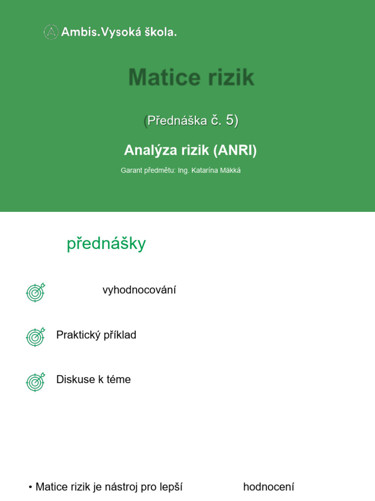 P5 Matice Rizik | PDF