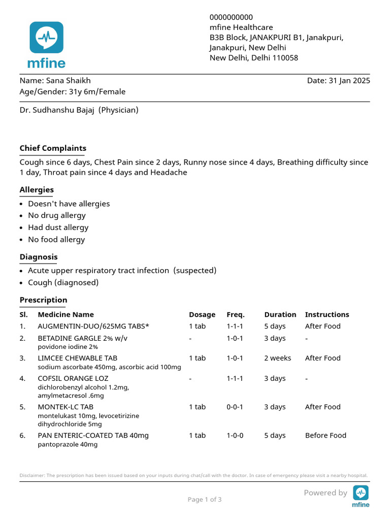 Acute Respiratory Infection Treatment Plan | PDF | Medical Specialties ...