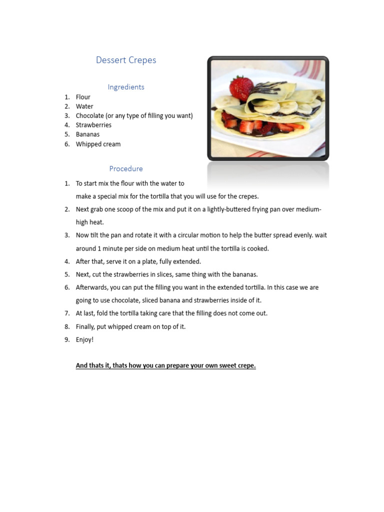 Dessert Crepes | PDF