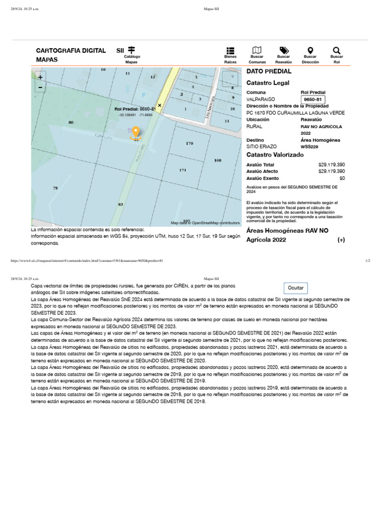 Mapa Digital de Roles SII 2024 | PDF | Datos geográficos e información ...