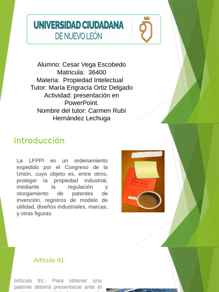 Ley de Propiedad Industrial en México | PDF | Patentar