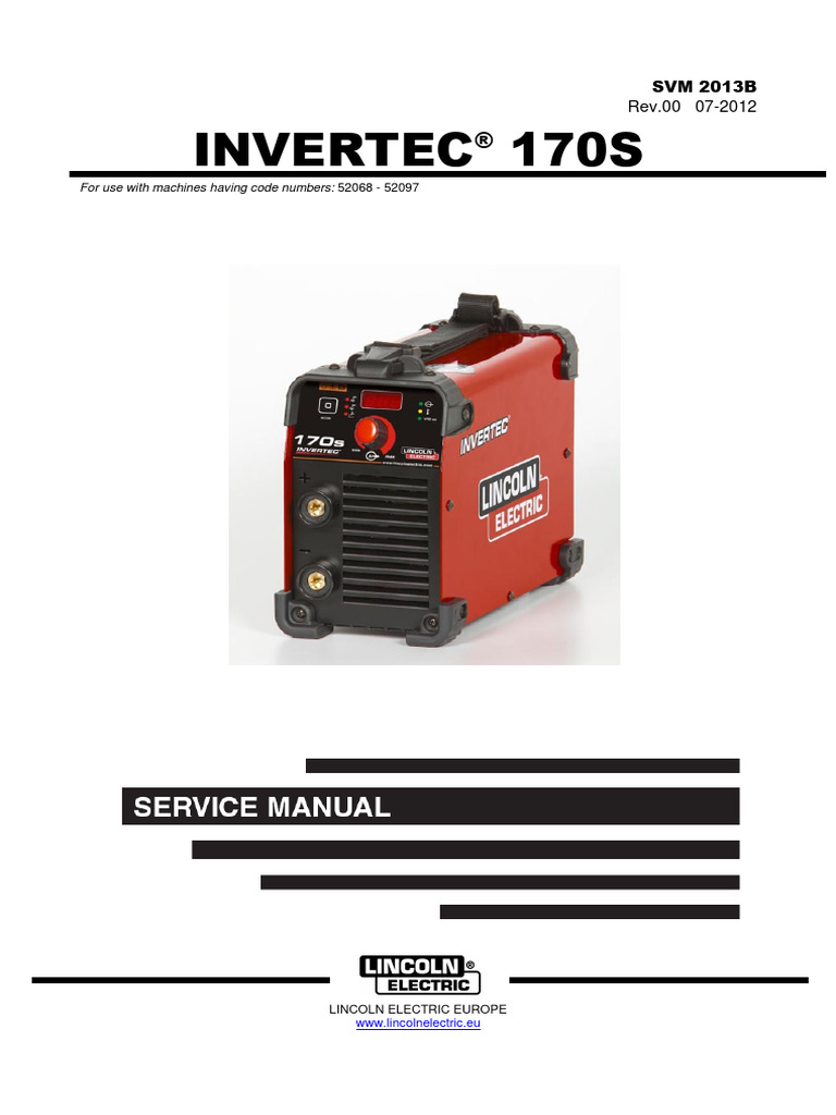 Lincoln Invertec 170S Manual | PDF | Power Inverter | Rectifier