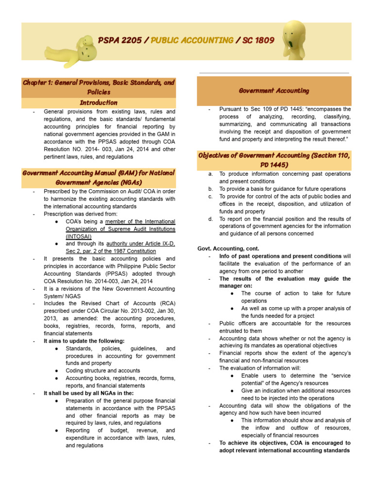 Philippine Government Accounting Standards | PDF | Debits And Credits ...