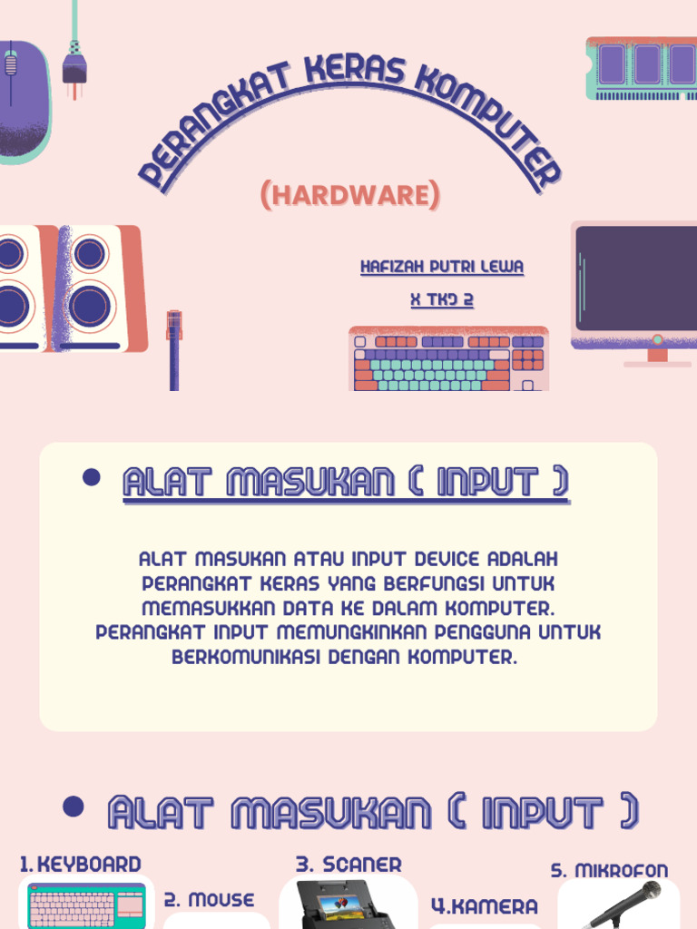 Purple and Pink Illustrated Computer Parts Fun Quiz Presentation - PDF ...