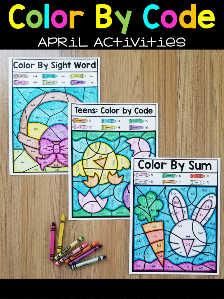 Color By Code Activities for Kids | PDF | Color | Psychophysics