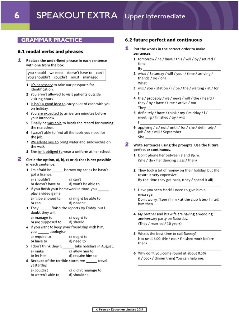 Extra Grammar U - 6 | PDF