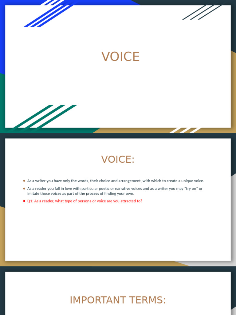 Exploring Voice in Writing | PDF | Narration | Human Communication