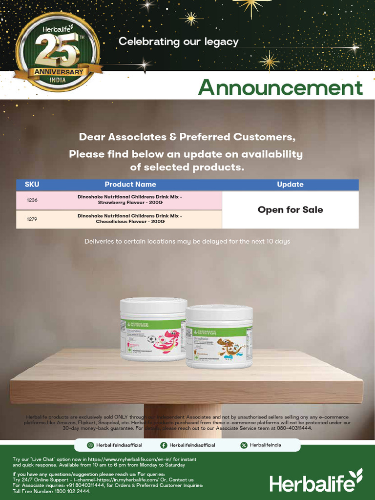 Dinoshake Availability Update | PDF