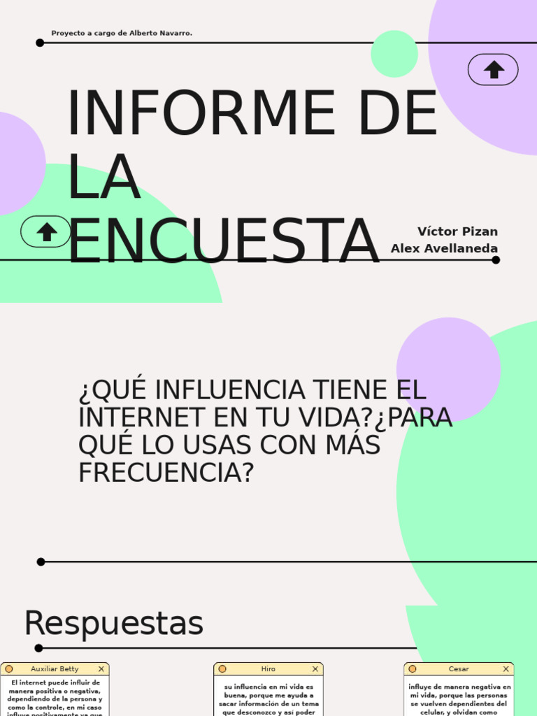 Presentación de Los Resultados de La Encuesta | PDF | Internet