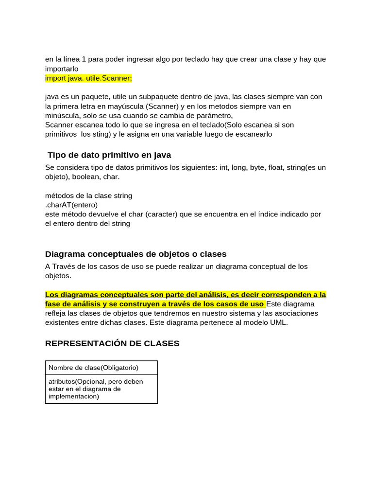 Clases y Diagramas en Java: Guía Completa | PDF | Java (lenguaje de ...