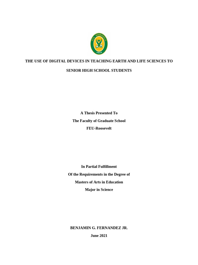 Digital Tools in Senior High Science Education | PDF | Educational ...