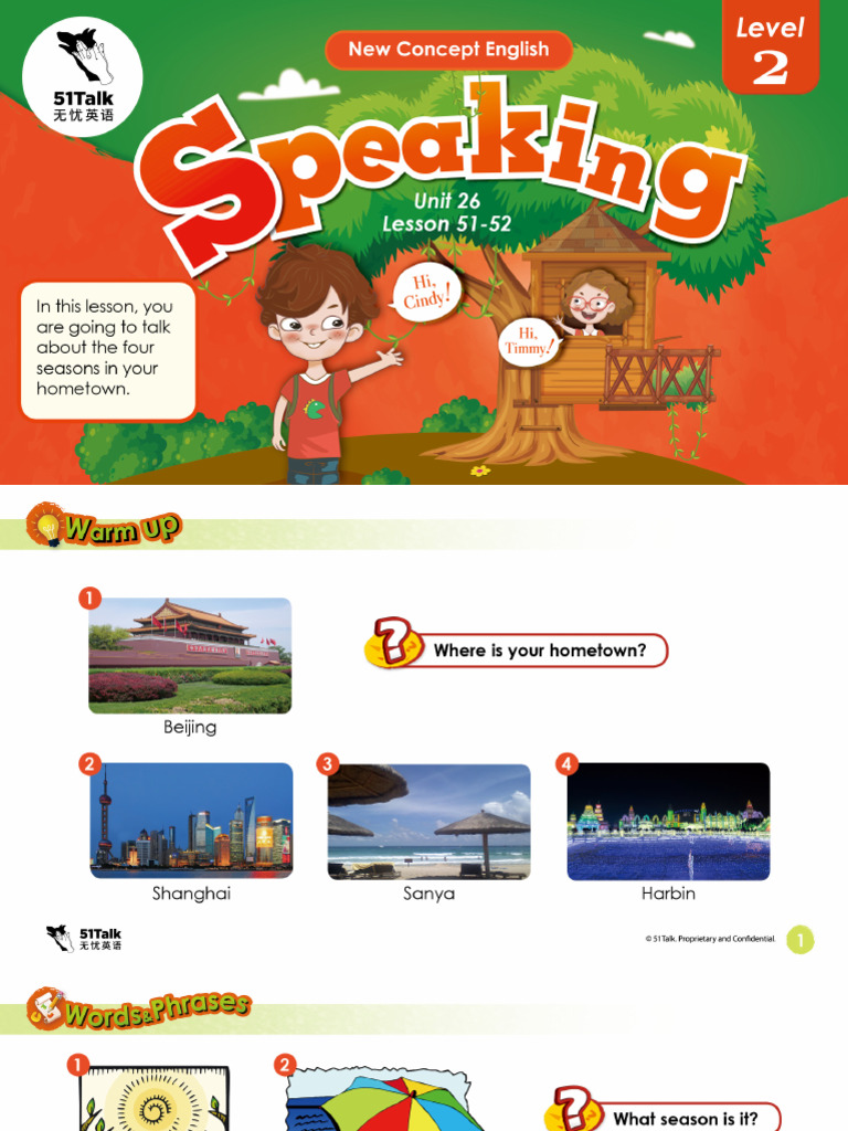 Speaking Unit 26 Lesson 51 To 52 | PDF