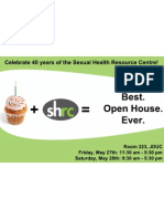 SHRC Open House Poster