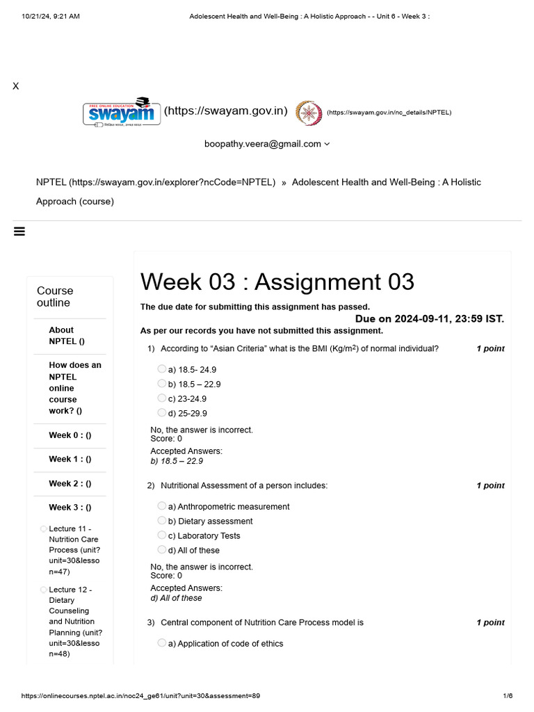 Adolescent Health and Well-Being - A Holistic Approach - Unit 6 - Week ...
