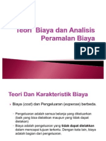 Teori Biaya Dan Analisis Peramalan Biaya