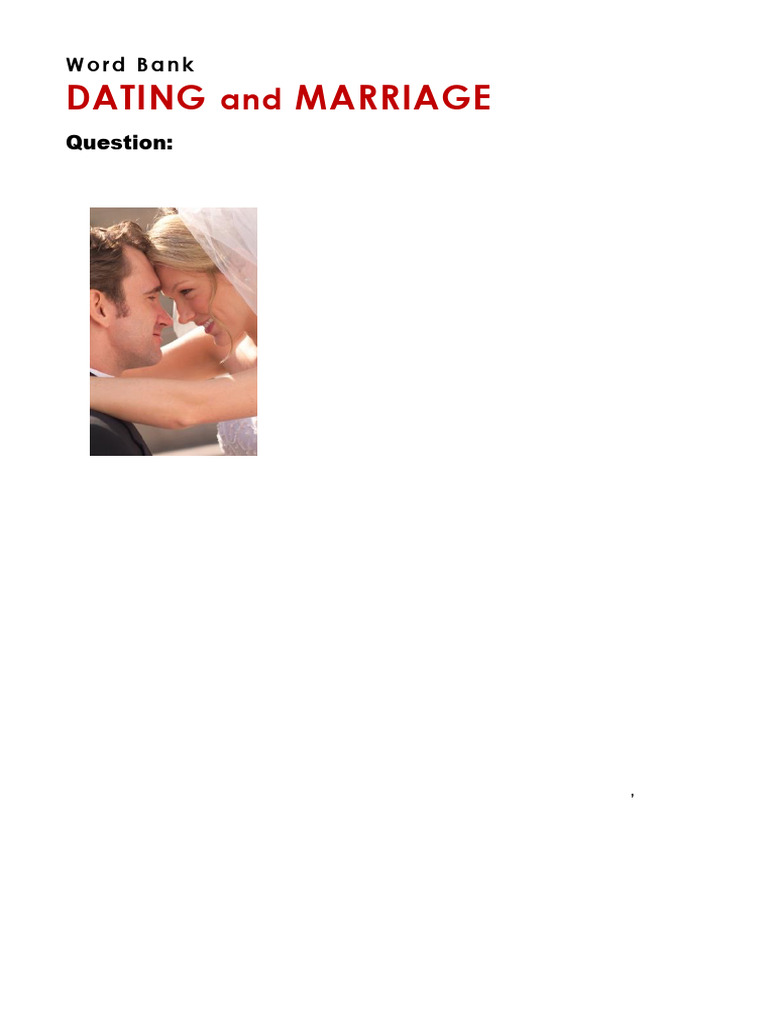 Vocabulary for Dating and Marriage | PDF | Marriage | Social Institutions