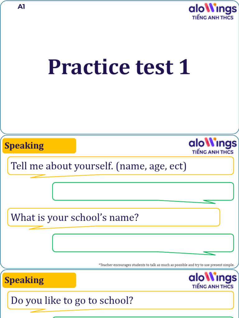 Present Simple Speaking Practice Test | PDF