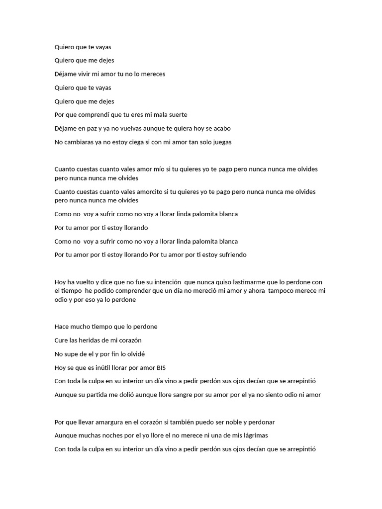 Angie Letra | PDF