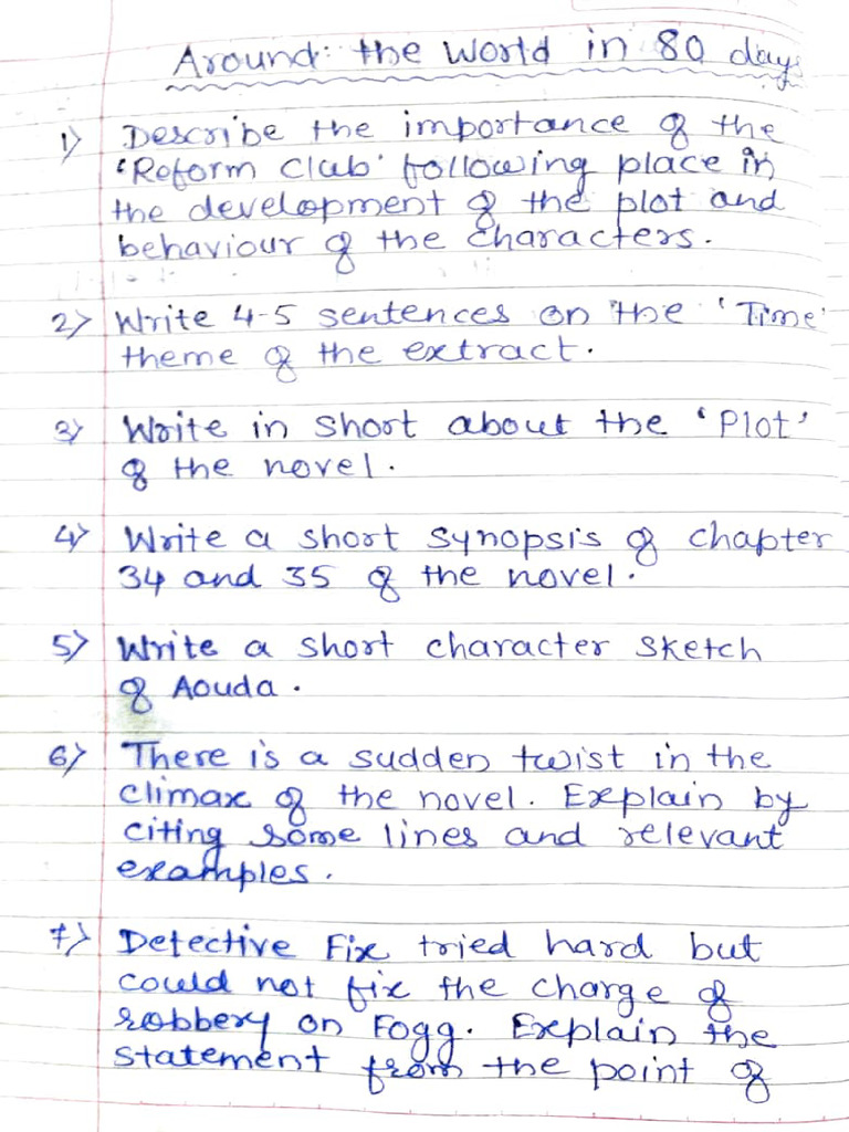 Around The World - Notes | PDF