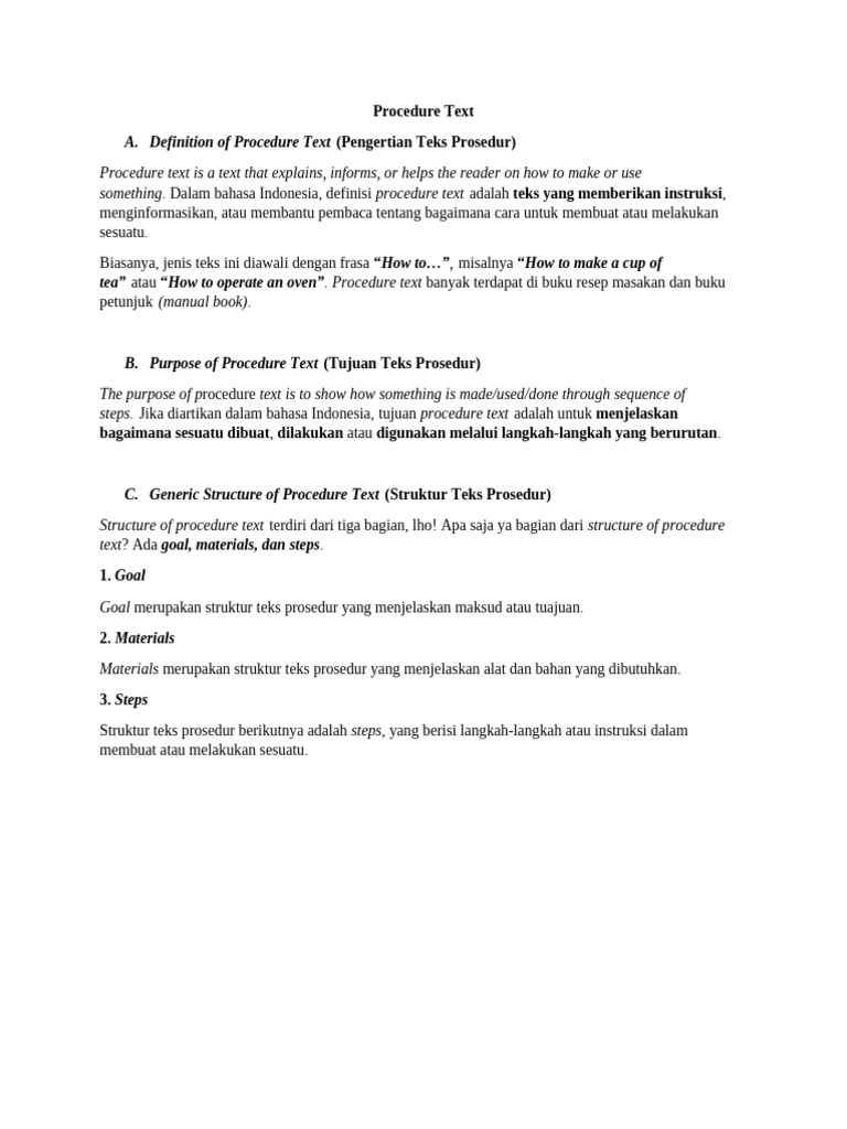 Understanding Procedure Text Structure | PDF | Cakes | Teaspoon