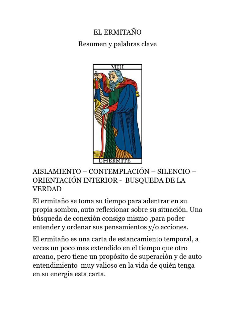 El Ermitaño: Búsqueda Interior y Soledad | PDF