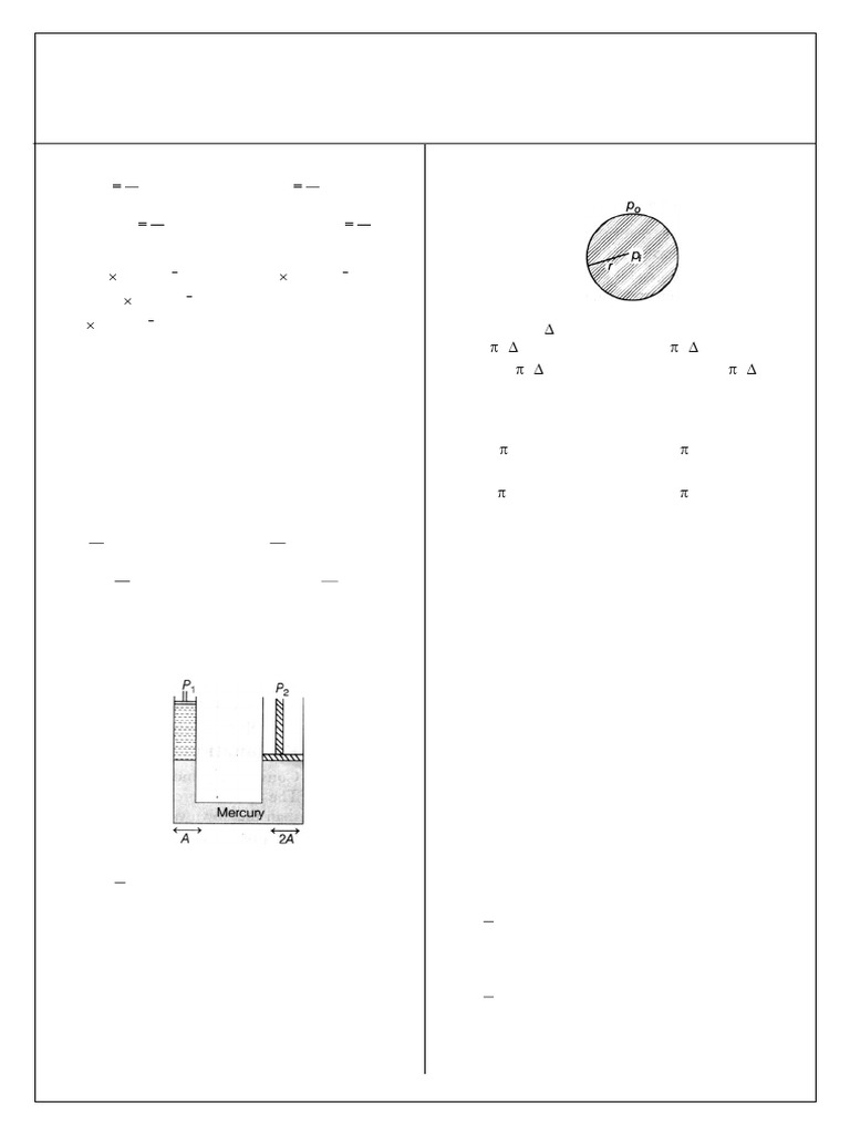 Mechanical Properties of Fluids-1 | PDF | Pressure | Surface Tension