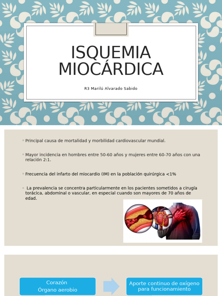 Isquemia miocárdica | PDF | Infarto de miocardio | Aterosclerosis