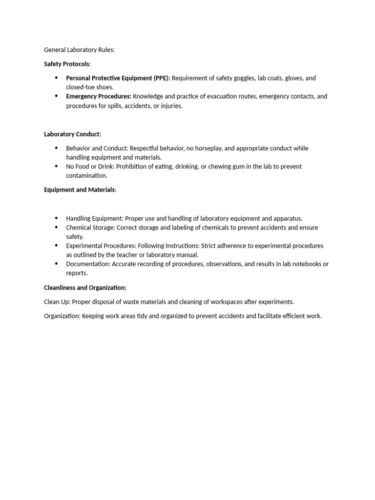 Essential Laboratory Safety Guidelines | PDF | Laboratories | Personal ...