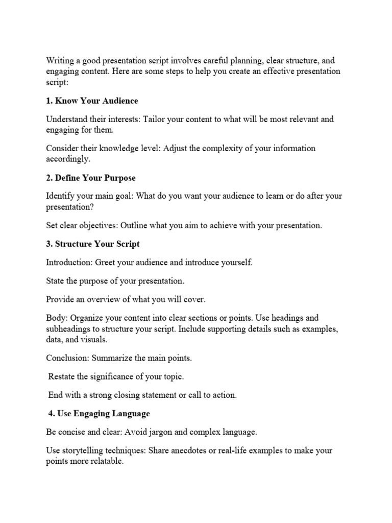 How To Write A Presentation Script | PDF | Precipitation | Water